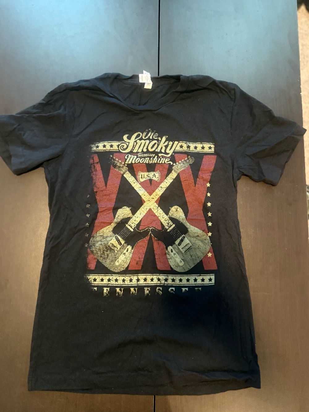 le Smoky Tennessee Moonshine Black Graphic T-Shirt/ Men's/ Small